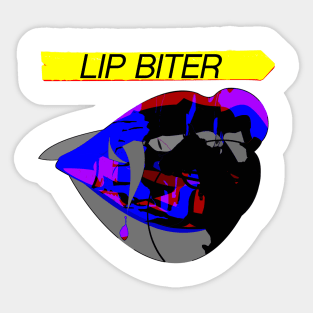 Lip Biter Sticker